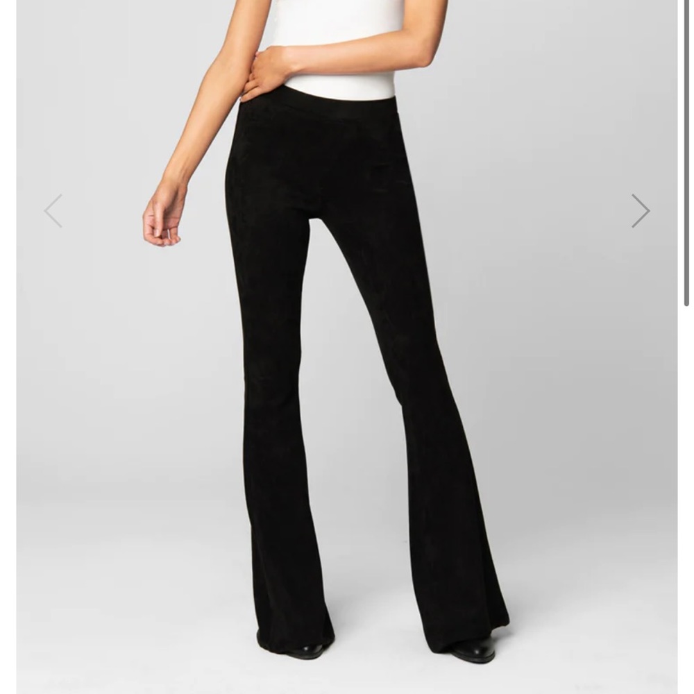 Blank NYC Black Suede Flare Pants